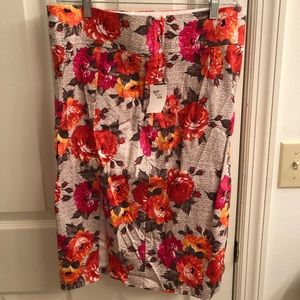 Floral work style skirt